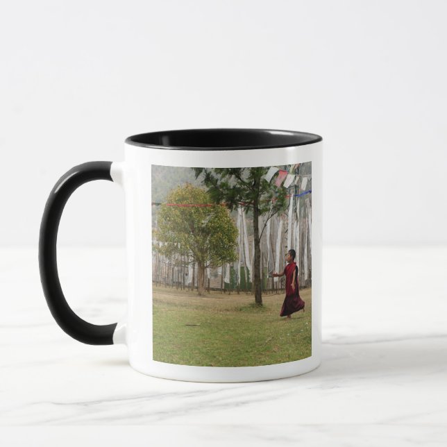 Young monk and prayer flags mug (Left)