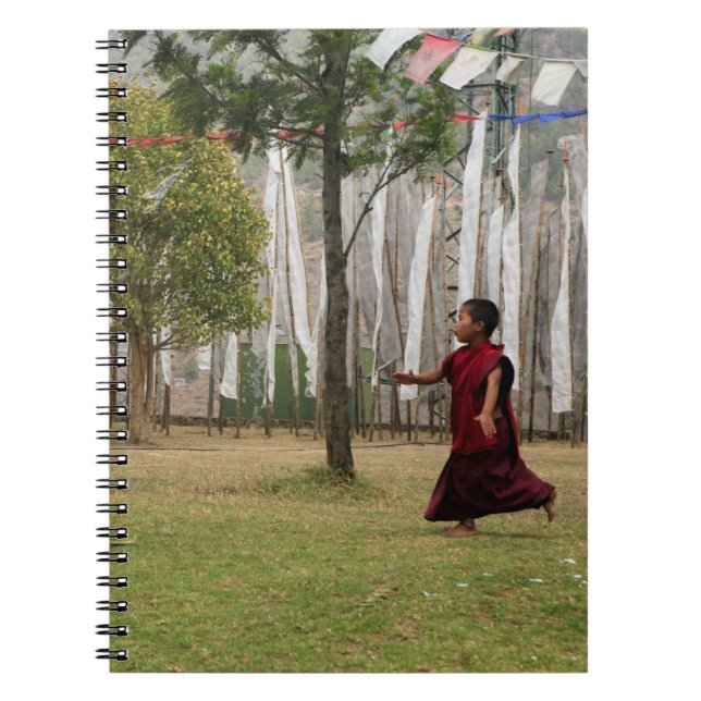 Young monk and prayer flags notebook (Front)