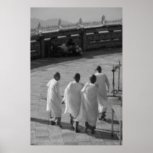 Young Monks, Golden Rock Temple, Myanmar Poster