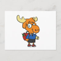 Young Moose with a backpack | choose back colour