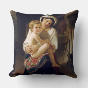 Young Mother Gazing At Her Child Cushion