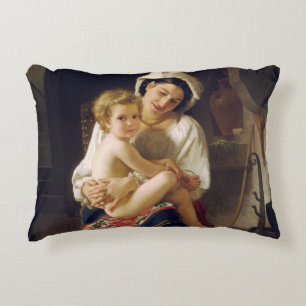 Young Mother Gazing At Her Child Decorative Cushion