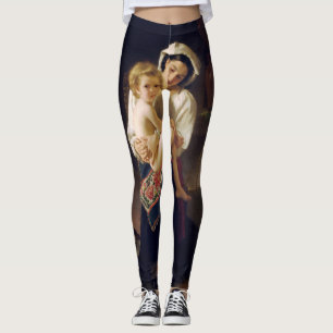 Young Mother Gazing At Her Child Leggings