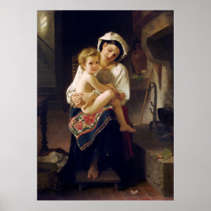 Young Mother Gazing At Her Child Poster