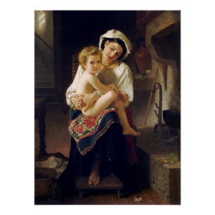 Young Mother Gazing At Her Child Poster