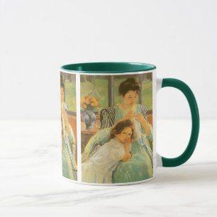 Young Mother Sewing by Mary Cassatt, Vintage Art Mug