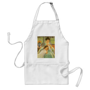 Young Mother Sewing by Mary Cassatt, Vintage Art Standard Apron