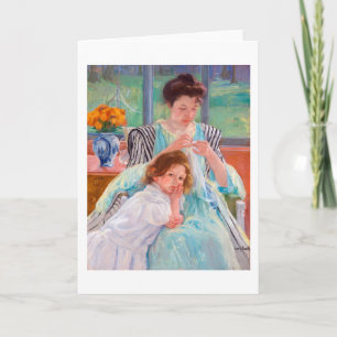 Young Mother Sewing, Mary Cassatt Card