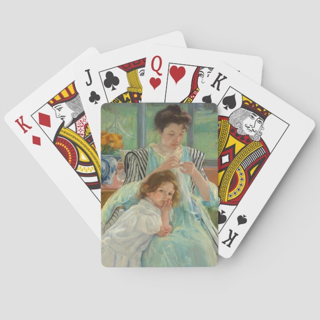 Young Mother Sewing | Mary Cassatt Playing Cards (Back)