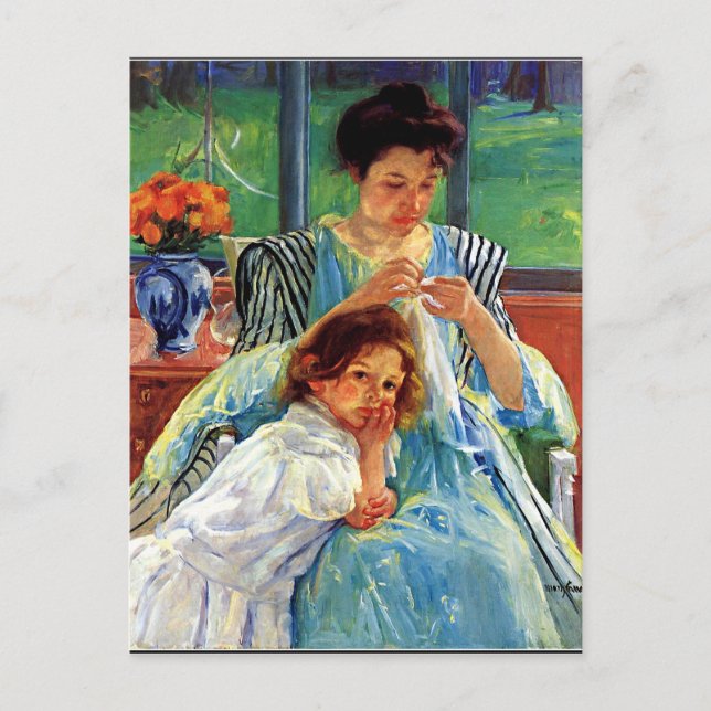 Young Mother, vintage fine art painting Postcard (Front)
