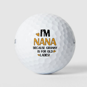 Young Nana Graphic Nana Clipart Design Grandma Art Golf Balls