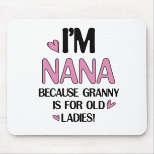Young Nana Graphic Nana Clipart Design Grandma Art Mouse Pad