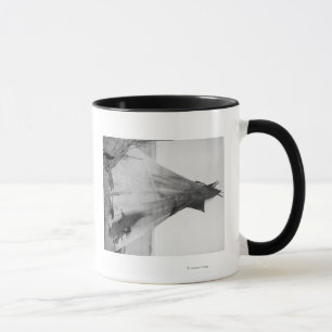 Young Oglala Indian Girl with Puppy outside Tipi Mug