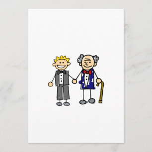 Young Old Gay Wedding Invitation