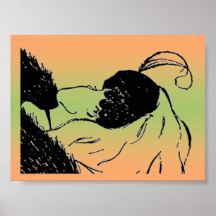 Young or Old Woman Illusion Poster