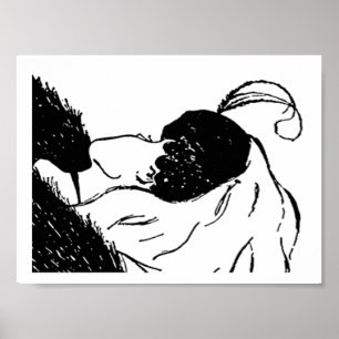 Young or Old Woman Illusion Poster