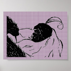 Young or Old Woman Illusion Poster