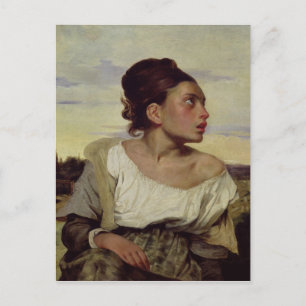 Young Orphan in the Cemetery, 1824 Postcard