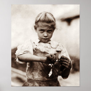 Young Oyster Shucker - Lewis Hine - 1913 Poster