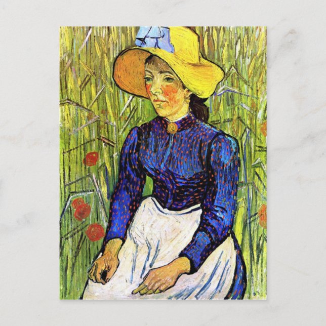 Young Peasant Girl by Vincent van Gogh 1890 Postcard (Front)