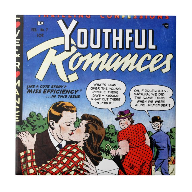 Young People Today Ceramic Tile (Front)