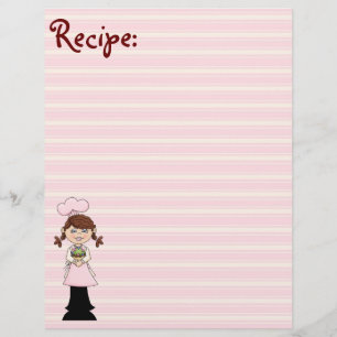 Young Pink Cook Recipe Paper