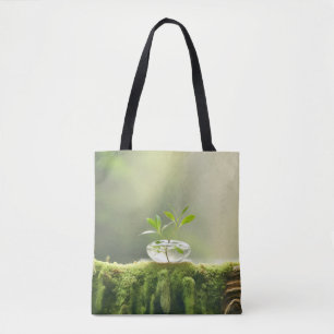 Young Plant Pebble Water Tranquil Peace Tote Bag
