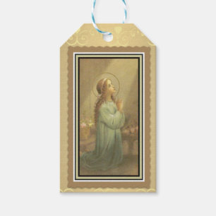 Young Praying Virgin Madonna Mary Gift Tags