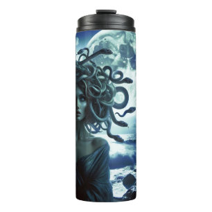 Young Pretty Medusa by the Moon & Ocean Thermal Tumbler
