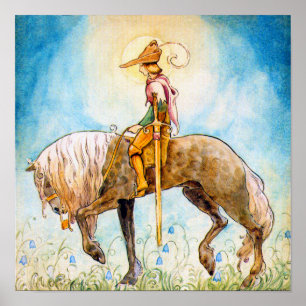 Young Prince on a Horse Poster