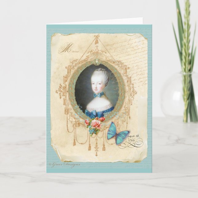 Young Queen Marie Antoinette Card Invitation (Front)