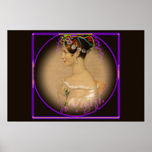 Young Queen Victoria wired Poster