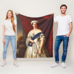 Young Queen Victoria With Flower Tiara Portrait Fleece Blanket<br><div class="desc">Vintage portrait of Princess Victoria in oil painting.
Victoria was Queen of the United Kingdom of Great Britain and Ireland from 20 June 1837 until her death in 1901. 
Known as the Victorian era,  her reign of 63 years and seven months was longer than any previous British monarch.</div>