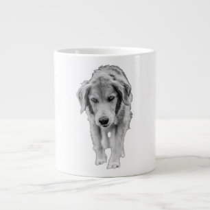 Young Retriever, Coming Closer Large Coffee Mug