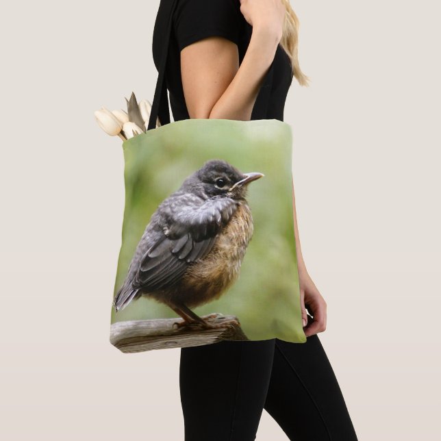 Young Robin Tote Bag (Close Up)