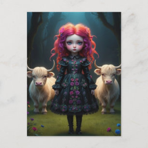 Young Scottish girl Postcard