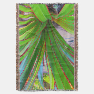 Young Screw Pine Throw Blanket