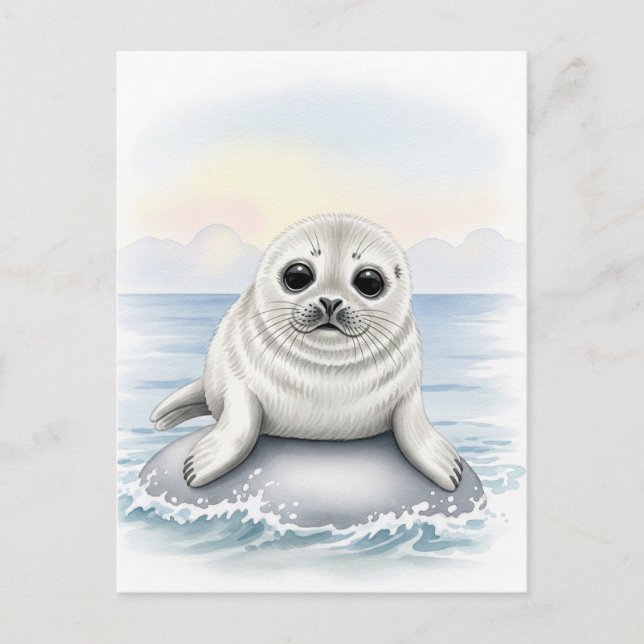 Young Seal Baby Wild Animals Postcard (Front)