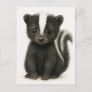 Young Skunk Baby Wild Animals Postcard
