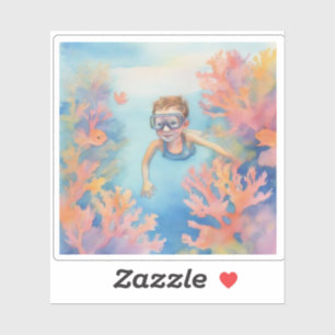 Young snorkeler enjoying the reef