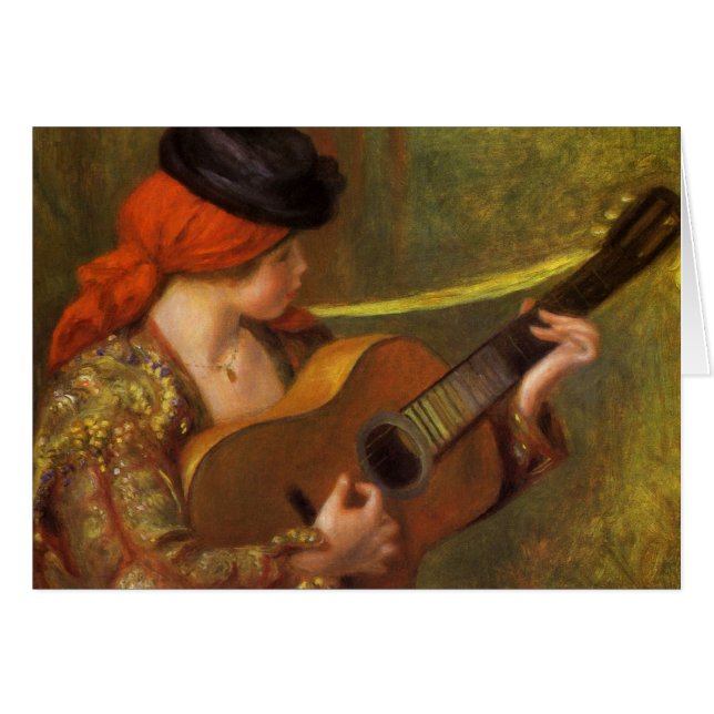 Young Spanish Woman with a Guitar by Pierre Renoir (Front Horizontal)