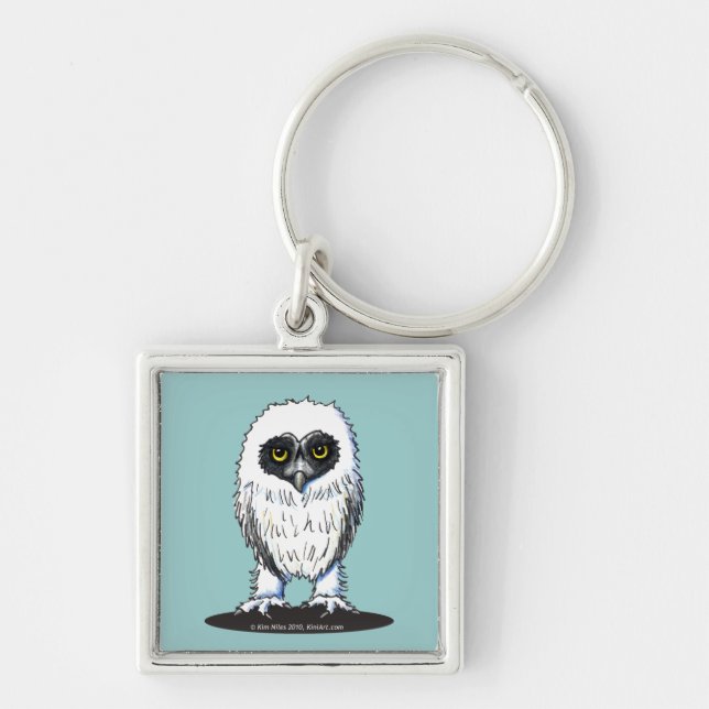 Young Spectacled Owl Keychain (Front)