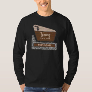Young State Park Michigan MI Welcome Sign Vacation T-Shirt
