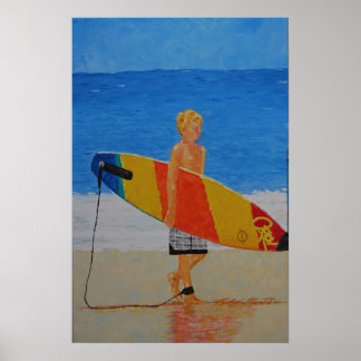Young Surfer Poster