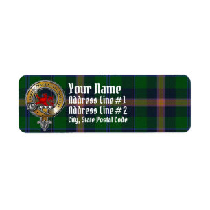 Young Tartan & Badge Return Address Label