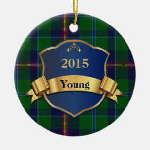 Young Tartan Plaid Custom Ornament