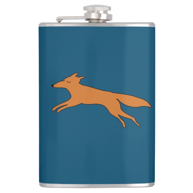 Young Teen fox Hip Flask (Front)