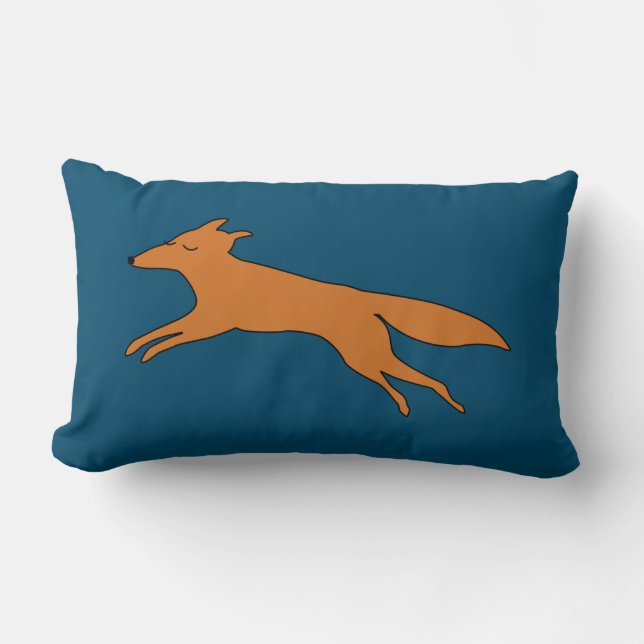 Young Teen fox  Lumbar Cushion (Front)