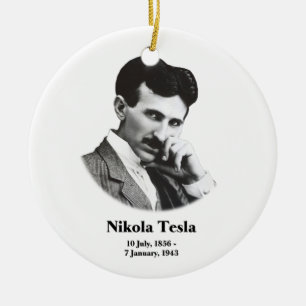Young Tesla Ceramic Tree Decoration