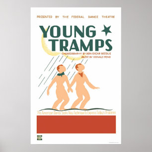 Young Tramps Dance 1936 WPA Poster